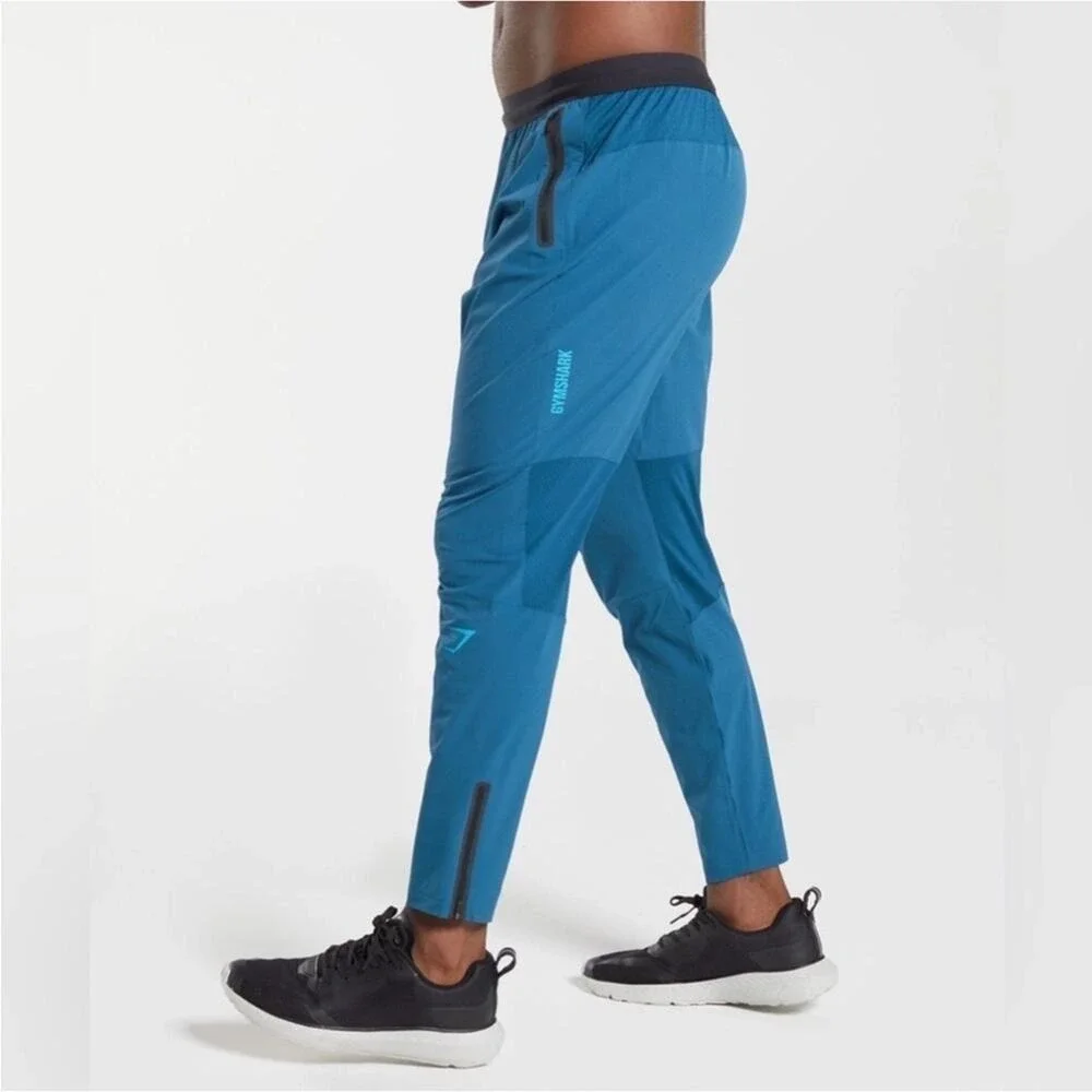 Gymshark Hybrid Woven Pull On Joggers M Blue